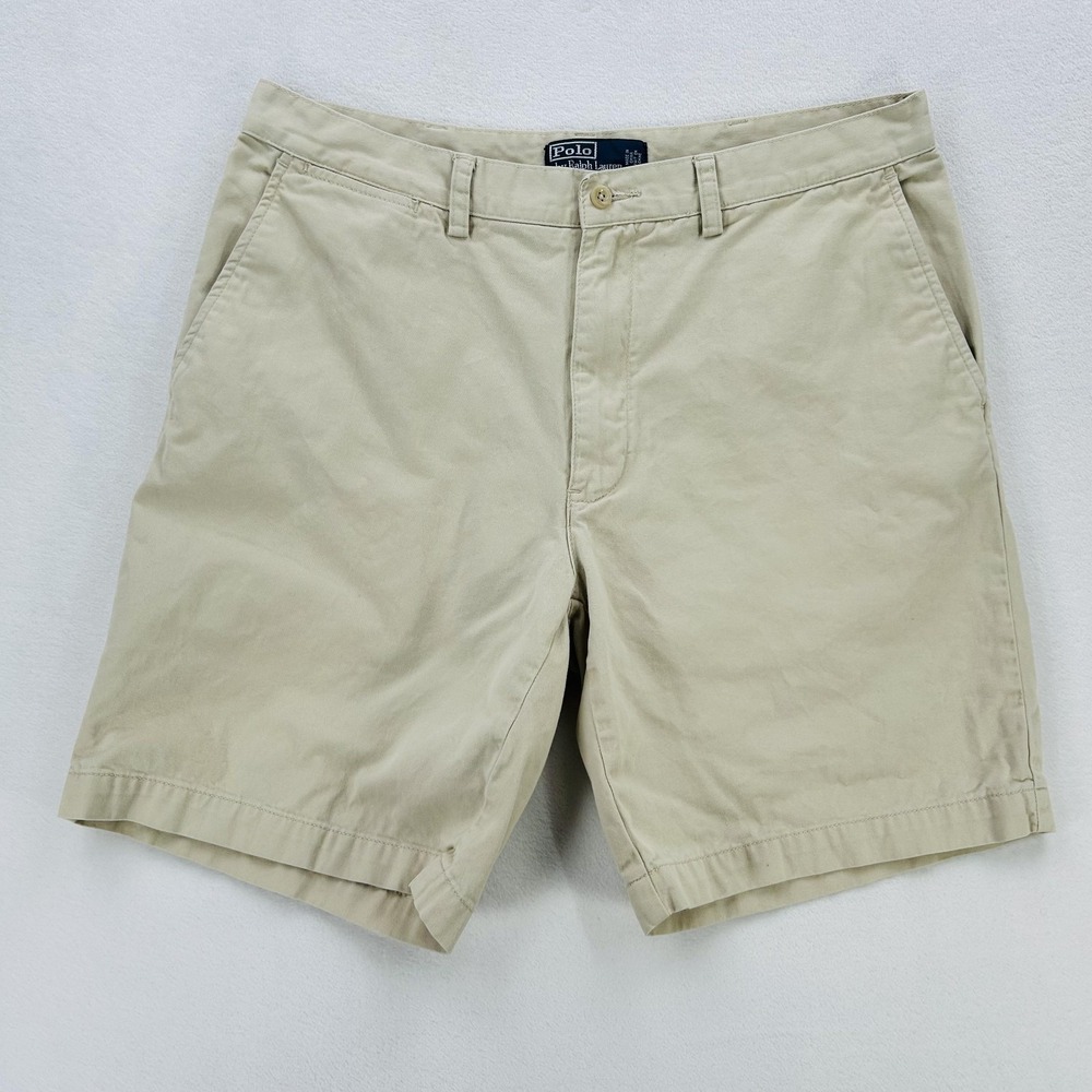 Polo Ralph Lauren Shorts Mens 36 Beige Prospect Short Chino Cotton Casual Summer